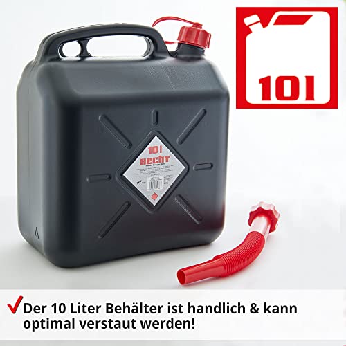 Benzinkanister 10 Liter von Hecht UN-zugelassen und robust