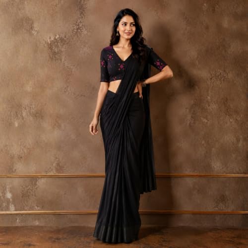 Image of Studio Shringaar Women's Cotton Multicoloured Ikat Readymade Saree Blouse with Underarm Sweat Pads (Pack of 14 Pads)