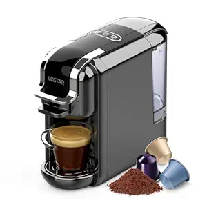 Costar Capsules & Coffee Powder 2-in-1 Espresso Machine, 20 Bar Capsules Maker Compatible for NS Original Capsules/Coffee Powder with Fast Heating System for Espresso, Simple Touch Operation, 1450W
