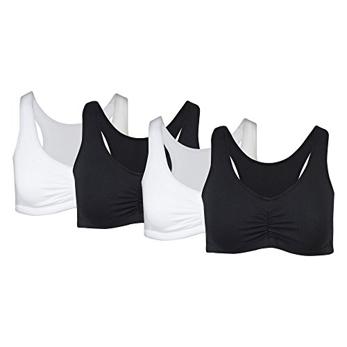 Gildan Women's Seamless Wirefree Comfort Bra, 4 Pack