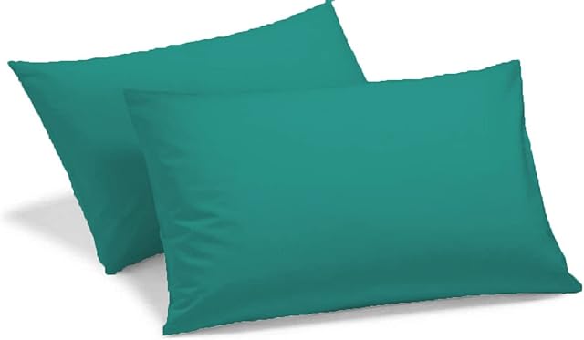 Housewife Pillow Cases 400 Thread Count 100% Egyptian Cotton Soft and Breathable Pillow Cases 2 Pack (Teal)