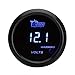 Docooler 52mm 2in LCD 0~15V Digital Voltage Meter Gauge for Auto Car with Warning Light - Black