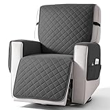 aolceth Liegesofa Sesselbezug, Sesselschoner mit Taschen, Anti-Flecken Solide Liegestuhlbezug, Relaxsessel Sesselauflage Relax, Sesselbezüge für Leder wasserdichte Möbelbezüge für Hunde Haustiere