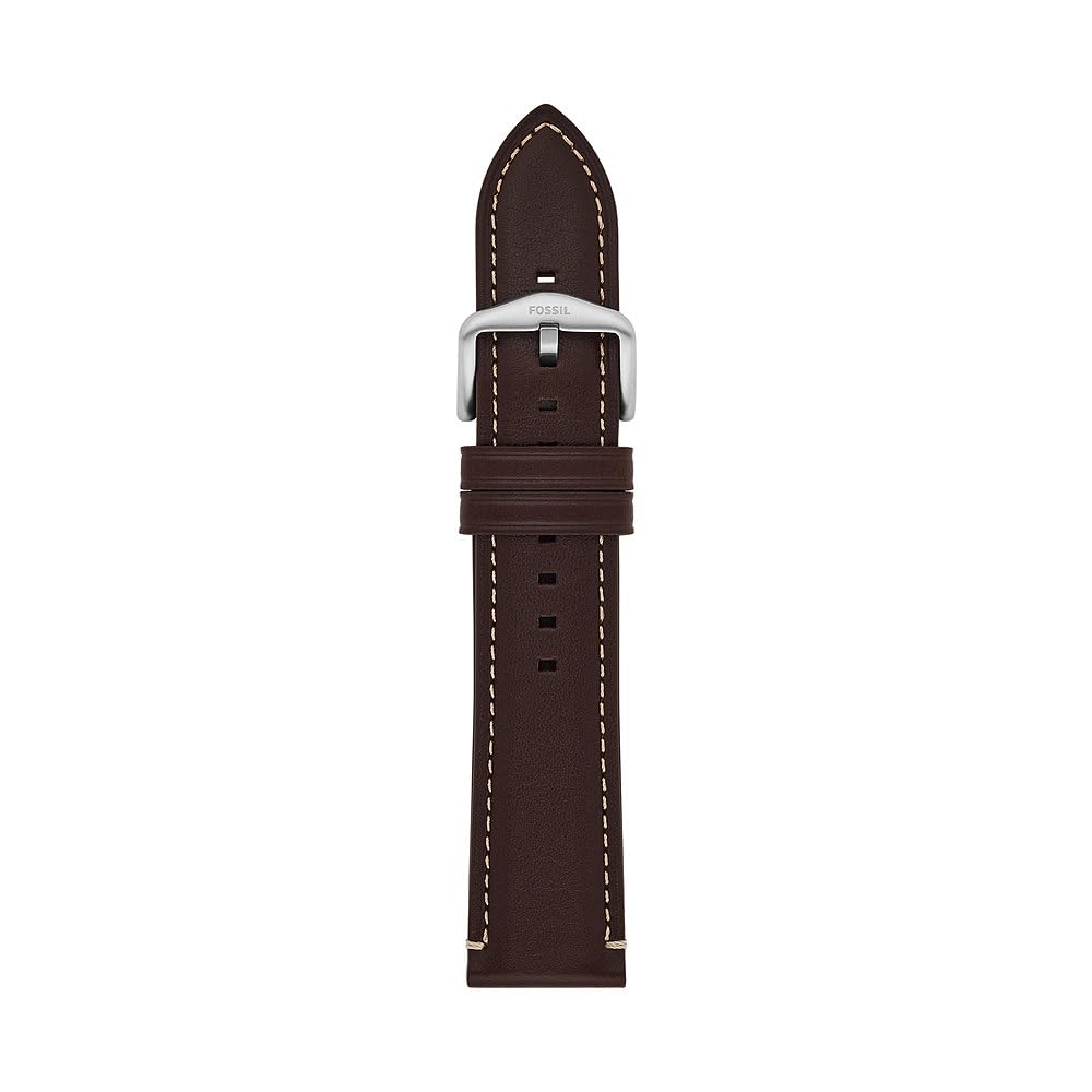 Fossil Litehide Men's Leather Bracelet, 22 mm, Dark Brown, 22 mm, Casual