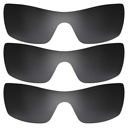 Verres Oakleys Batwolf noir polarisé de rechange taille unique 3 pièces