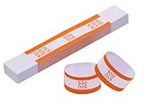 ONLYKXY 150pcs Self Sealing Cash Currency Straps Money Paper Bands Bill Wrappers Tape for Bank Supermarket...