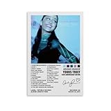 Ariana Poster Grande Yours Truly (Tenth Anniversary Edition) Album Cover Posters Music Posters for Room Aesthetic Canvas Wall Art Bedroom Decor 12x18inch(30x45cm)