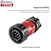CNLINKO YM-20 7 PIN Industrial Waterproof Connector,IP68 Circular Connector,PBT Plastic Shell Quick Plug Aviation Connector M20 Male Plug and Female Plug