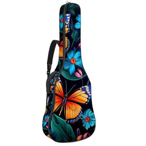 Sac guitare acoustique papillon coloré pour transporter vos instruments en voyage