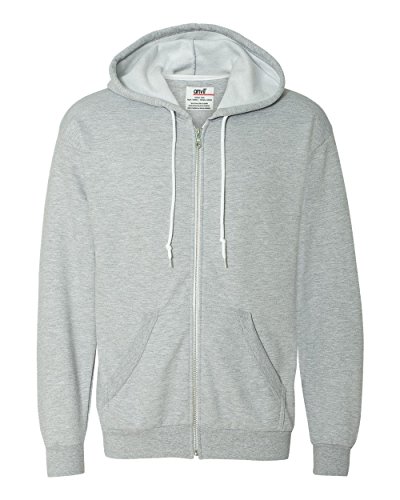 Anvil Full Zip Hooded Fleece (71600) Heather Grey, M