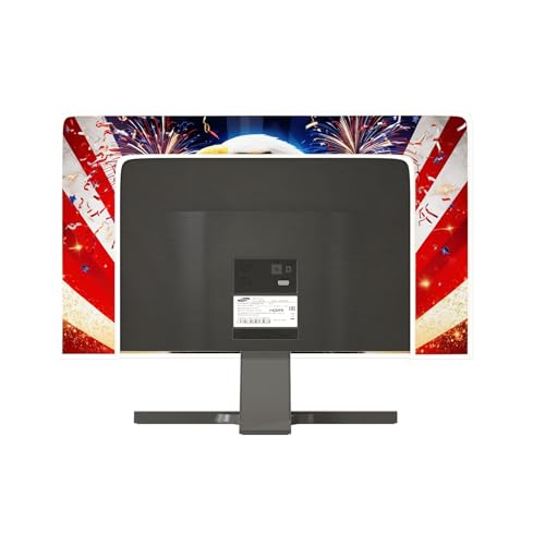 Image of American Flag Eagle Screen TV Dust Cover 65 Inch Firework Independence Day Memorial Day Fourth of July TV Cover for Home Screen 40 to 42 Inch TV LCD /LED /HD Decoration