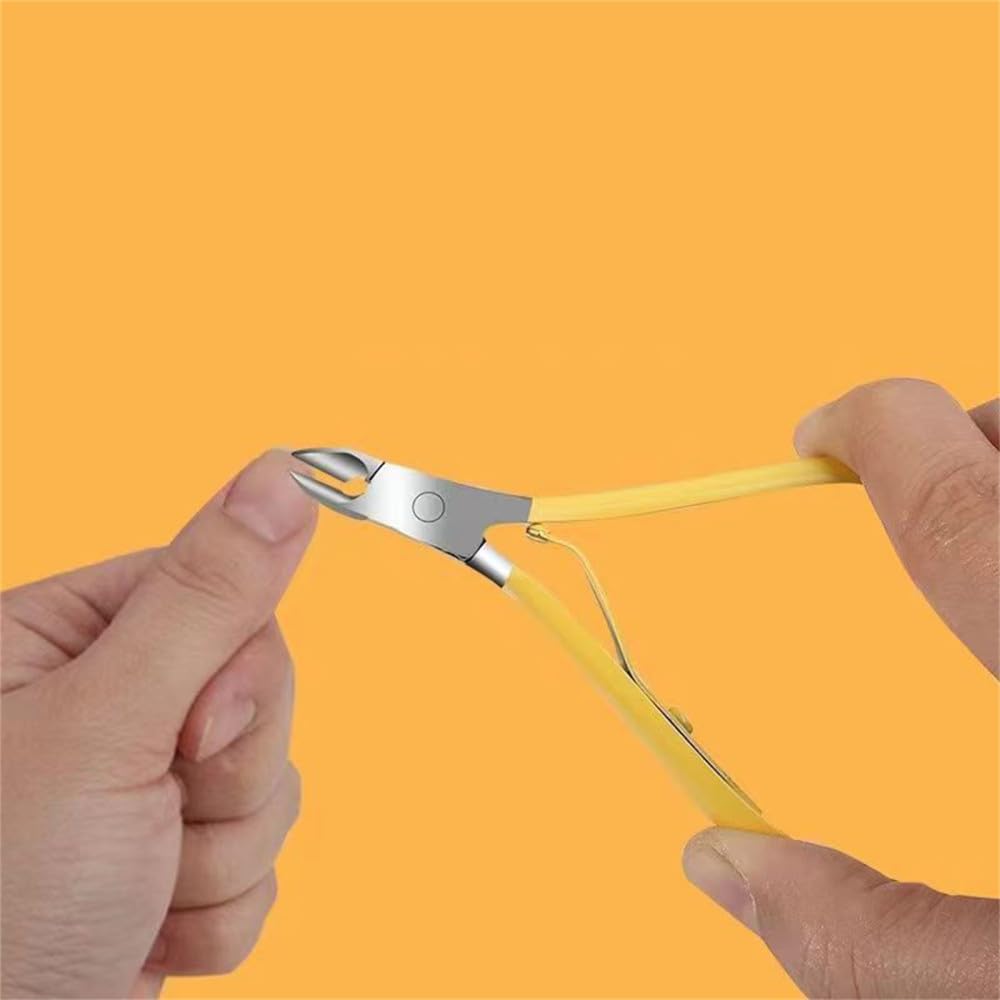 Ensemble de Coupe-Ongles Portable pour Hommes et Femmes, Pince à Bec Aigle, Jaune, 18 pièces (Ensemble Jaune de 12 pièces)