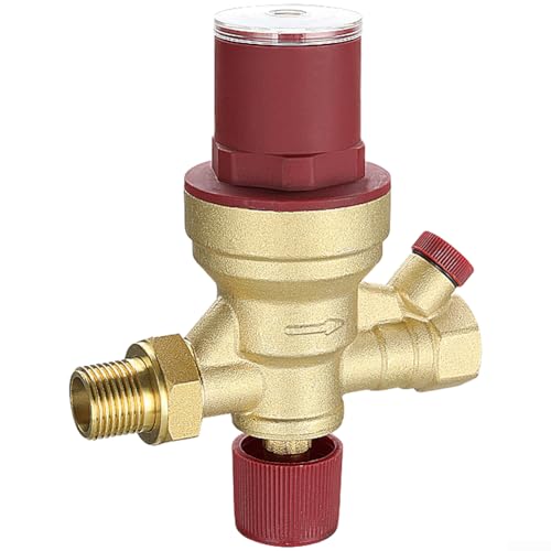 Válvula automática DN15 de latón oro para calefacción y aire acondicionado 2