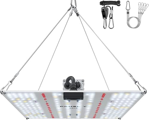（09:30時点） 【公式】BRIM(ブリム) PANEL Y 植物育成ライト LED パネル 【国内ブランド】 無段階 調光機能 IP65 防水処理 LM281B+ フルスペクトル UVA+IR フックワイヤー付き Max 65W (PANEL Y 281B 昼白色 (65W), 1)