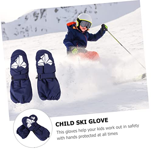 INOOMP 2 Paar Skihandschuhe Fäustlinge Thermohandschuhe Warme Handschuhe Kinder-Ski-Fäustlinge Fäustlinge Für Kaltes Wetter Outdoor-Sport-Handschuhe Kinder-Ski-Handschuhe – Bild 8