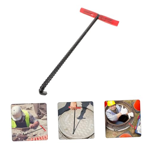 OSOLADY Manhole Cover Lifting Hook Tool Heavy Duty Puller - Grip for Secure Opening of Sewer Lids Compatibility Sleeve - Thumbnail 6