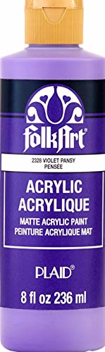 Image of FolkArt Matte Acrylic Craft Paint, 8 oz, Violet Pansy