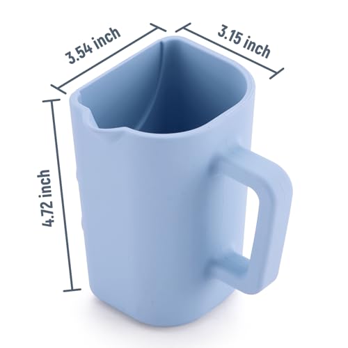 Image of Baby Bath Rinse Cup with Suctions, 100% Food Grade Silicone, Rinser to Wash Hair and Body with Easy Grip Handle