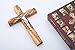 Olive Wood Gifts Shop Hand Made Olive Wood Cross with Silver Plated Metal (Crucifix 8 Inch) - Wall Hanging, from the Holy Land Where Jesus Was Born, Crucified and Rose on the 3rd Day