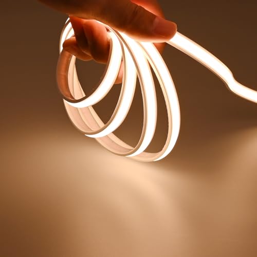 Tira de LED Neon COB 24V 10M Blanco Cálido IP67 Impermeable miniatura 3