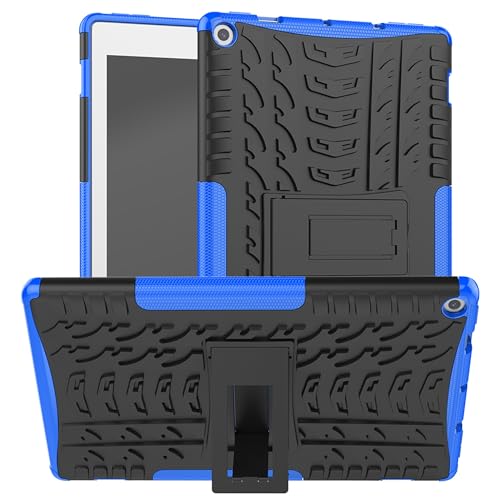for FlRE HD10/ 10 Kids Tablet case 9th 7th Generation 2019 2017 Kickstand Heavy Duty Shockproof Cover (Blue)