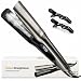 Glätteisen 2-in-1 Professionelles Haarglätter Lockenstab Golden Goods - Dampf & 42mm Breite Titanplatten Keramikbeschichtigung, LCD-Display, 25s schnelles Aufheizen &10 Temperaturstufen 100°C-230°C