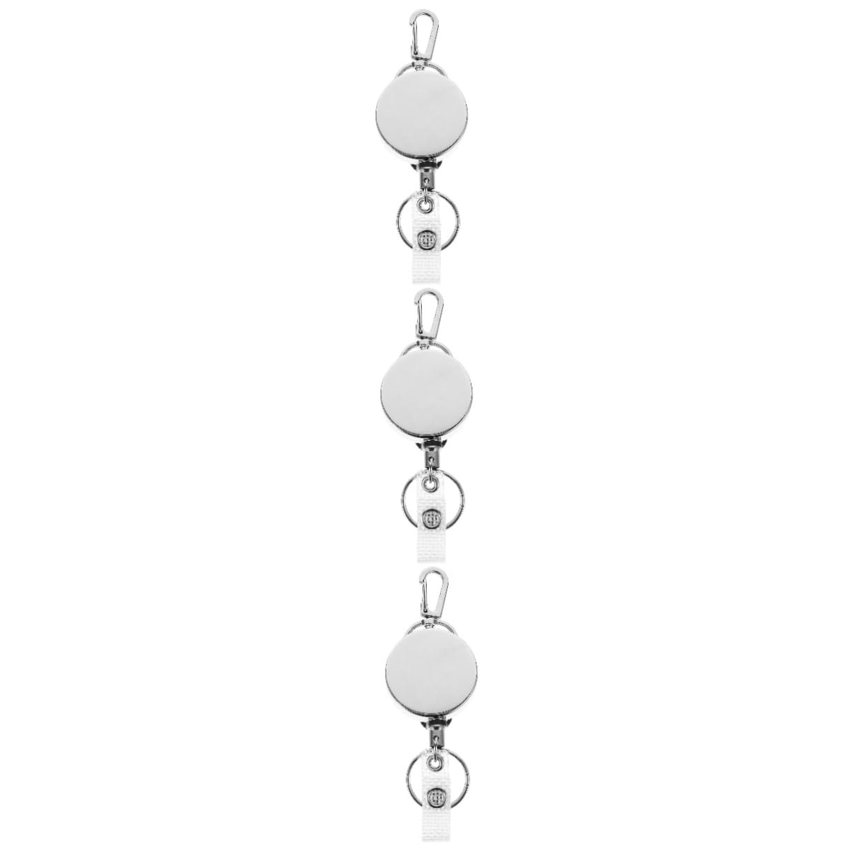 HOMSFOU 3 set Porta Badge Retrattile Con Portachiavi Accessorio Da Lavoro Retrattile Portachiavi Retrattile Porta Badge Retrattile Clip Per Badge Retrattili Acciaio 2 pezzi * 3