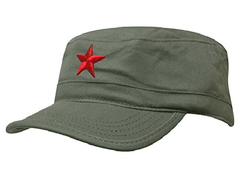 morefaz Armée Casquette de Baseball Bonnet Chapeau Cuba Castro Russian Star AK-47Hat Cadet COMBAT MILITAIRE (Green)