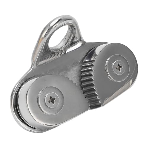 Cunyuer Cam Cleat 316 Stainless Steel Rope Cleat Proof Rope Cleats for 315mm Ropes Hardware for Sailboat Kayak Canoe Dinghy Climbing Stick (1)