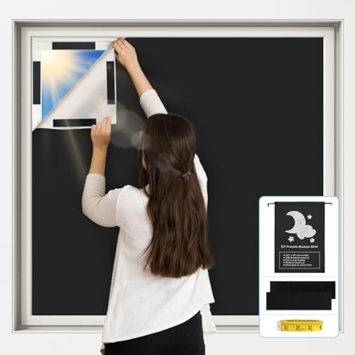 Vanten 2025 Upgraded Blackout Curtains, 157'x57' Blackout Shades,100% Blackout Window Shades with Strong Hook &, Loop Tapes, Temporary Blinds for Baby Nursery, Bedroom, Travel, Cars