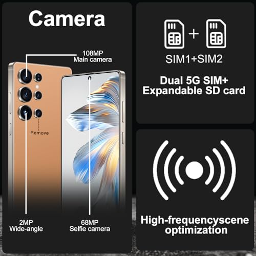 Image of BXV I25 Ultra 16+512GB Smartphone - 7000mAh Battery, 6.99-inch Display, Built-in Pen, Android 14, Snapdragon 8 Gen3, 68MP+108MP Camera Outperform Competitors in Speed & Power (Titanium Orange)