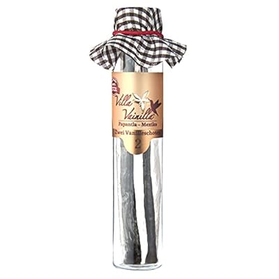 Villa Vainilla Mexican Vanilla Beans - All Natural, Pure, Whole Grade AA Vanilla Pods, for Vanilla Extract and Baking Ice Cream, Gift Set, Pack of 2