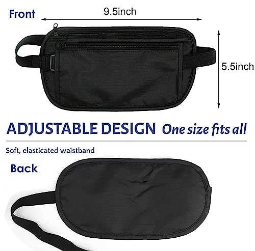 Waterproof-Money-Belt-for-Travelling-Hidden-Security-Money-Pouch-for-Cash-Cards-Keys-Passport-with-Adjustable-Elastic-Strap-Anti-Theft-Passport-Wallets-for-Men-Women