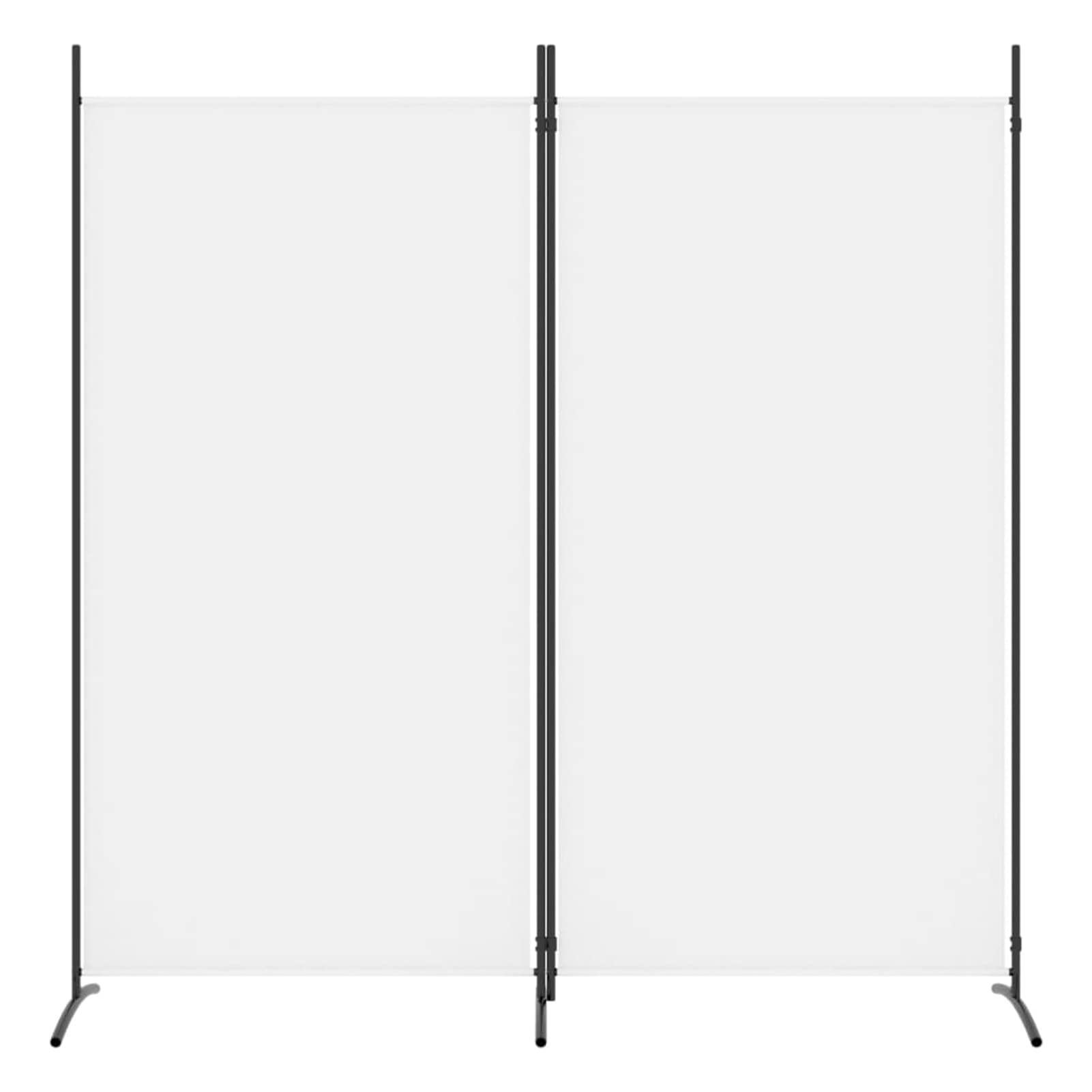 Divisorio a 2 Pannelli Bianco 175x180 cm Tessuto