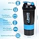 XTKS Eiweiß Shaker,Protein Shaker Flasche mit Mixer,Auslaufsicherer Trinkflasche für Protein Shakes,Tragbarer Shaker Proteinshake mit Aufbewahrung