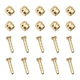 Juxiamal 10 Set Bicycle Olives and Barbs Insert Brass Connecting Insert Hydraulic Disc Brake Hose Olive Connector Component Insert Replacement Compatible with Brake Hose (BH59), Jus-4413C13-BH59