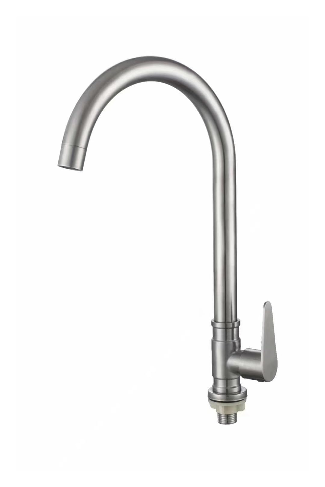 Grifo de cocina de acero 304 solo frío con base vertical estable anti balanceos