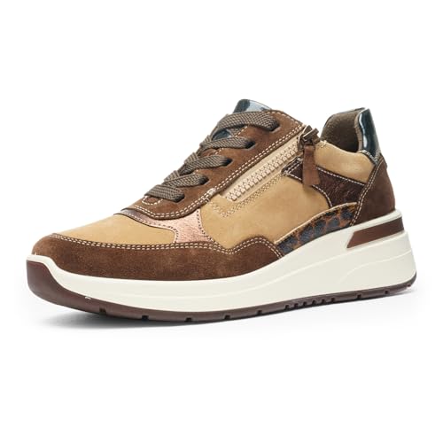 Ara Sneaker da Donna Garda, Mocca Biscuit Nuts Nero, 39 EU Weit