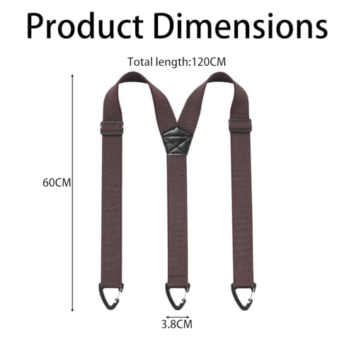 Image of Suspenders for Men Black, Professional Elastic Braces with Strong Clips, Durable Support for Work and Formal Wear, Adjustable Design for Daily Comfort, Black Color Polyester Material