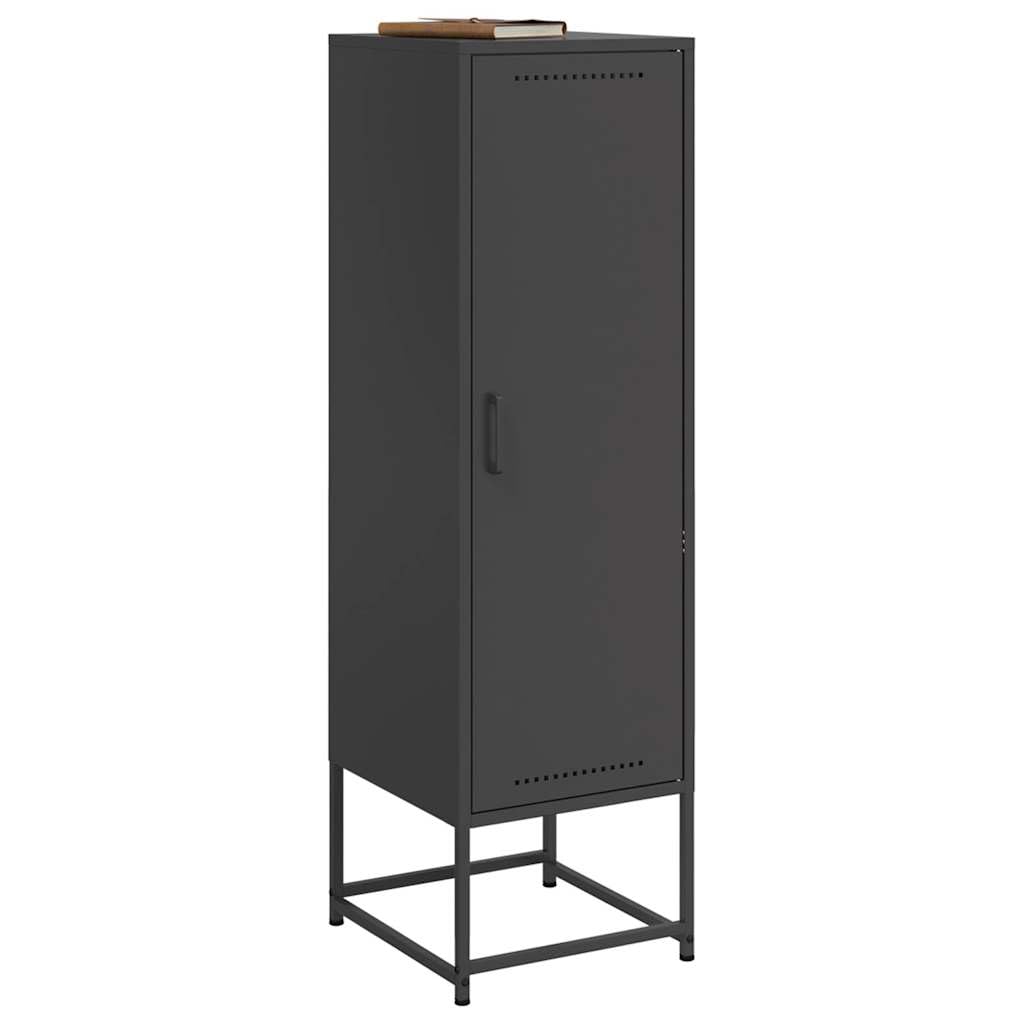 Armadio alto nero, 36 x 39 x 123 cm, in acciaio, design