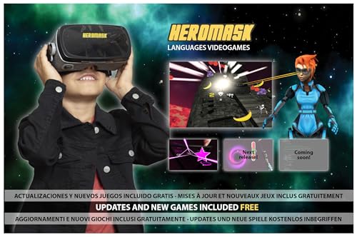 Heromask Virtual Reality Headset For Kids + Video Games To Learn Spanish Italian Etc [Language Learning] Stem Toys. Kids Gifts For Boys And Girls For Age 5 To 12 Years Old. Educational thumb #2