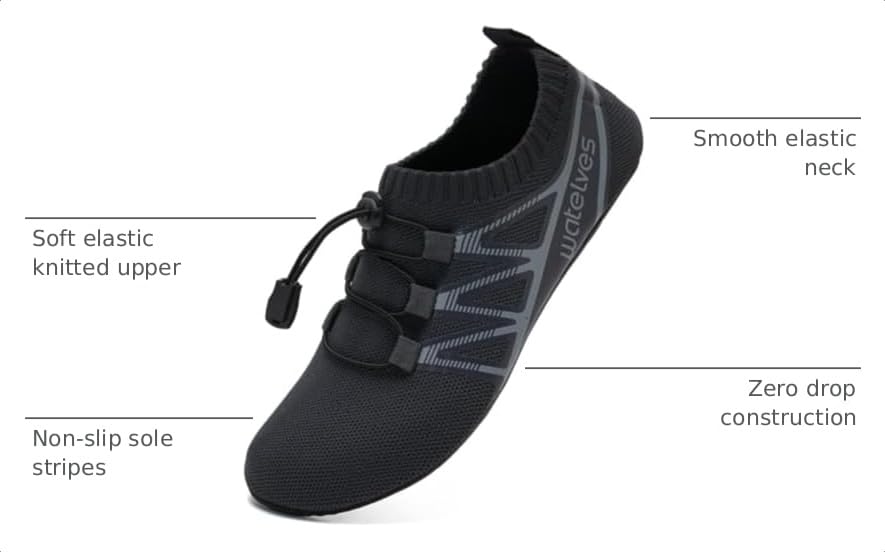 Image of WateLves Barefoot Water Shoes for Women Men Travel Slippers Socks House Shoes Quick-Dry Aqua Socks for Beach Swim Pilates Yoga Dancing Camping Must Haves