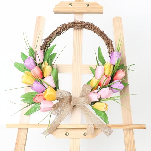 Corona floral artificial para puerta que soluciona la decoración viva 8