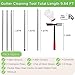 Thorkok Heavy Duty Gutter Cleaning Tool from Ground – No Ladder Needed 10FT Gutter Cleaner Kit with Extension Pole Leaf & Roof Debris Remover for 1-2 Story House