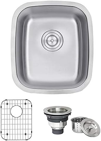 Ruvati 15 x 18 Inch Undermount 16 Gauge Stainless Steel Bar Prep Sink - RVM4110