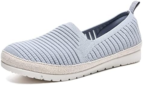 HONHOLD Women’s Slip on Loafer Shoes Comfortable Knit Walking Flats Nurse Working Sneakers Casual Dress Shoes