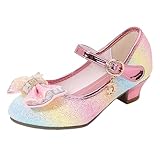 [Cousannory] フォーマルシューズ 発表会 女の子 おしゃれ 子供 発表会 靴 フォーマル 滑り止め 赤ちゃん プリンセス 靴 キラキラ ベビー ガールズシューズ 春 夏 ダンス 子供用 ローヒール 結婚式 入園式 卒園式 人気 ギフト(0625A-カラフル,22.5 cm)