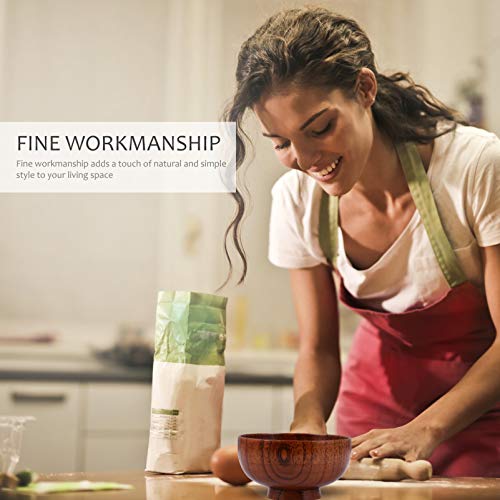 BESPORTBLE Tigela de madeira maciça estilo japonês para crianças pequenas, utensílios de mesa para s