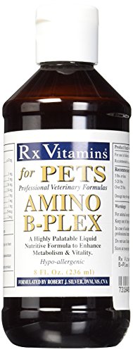Rx Vitamins for Pets Amino B-Plex for Dogs & Cats - Healthy Nutrients Enhance Energy Metabolism & Vitality - Bacon Flavor 8 fl. oz.
