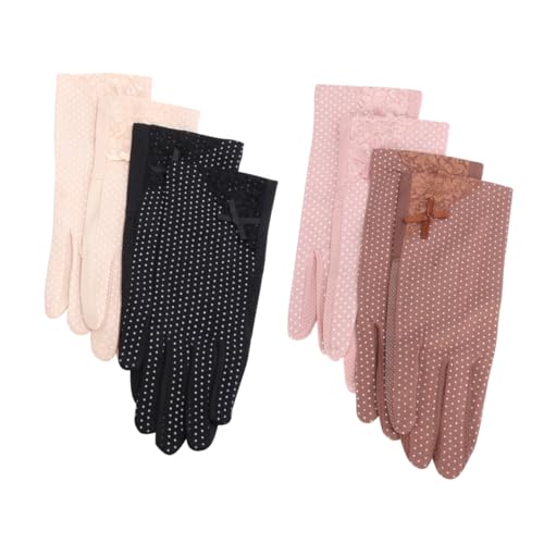 Guantes de verano con pantalla táctil transpirables en gasa y algodón mullido